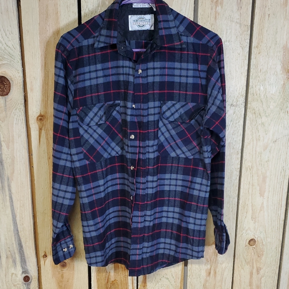 Vintage Northwest Territory Long Sleeve Button Up Shirt Size S Work Camp Outdoor